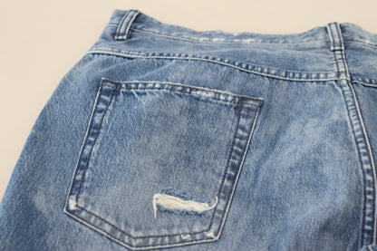 Dolce &amp; Gabbana Blå Tvättade Bomulls Casual Jeans