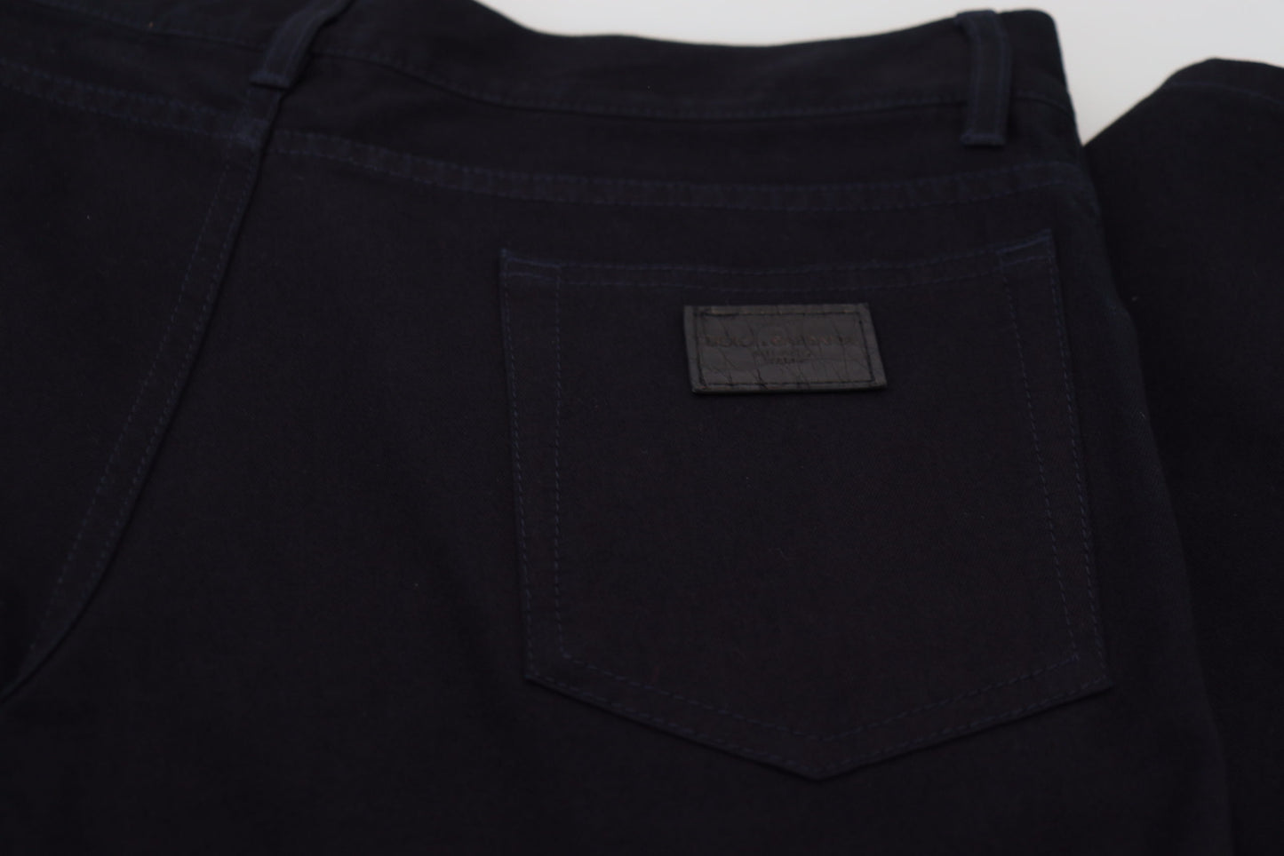 Dolce &amp; Gabbana svarta bomulls skinny casual jeans