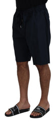 Dolce & Gabbana Blue Bermuda Mid Waist Casual Shorts