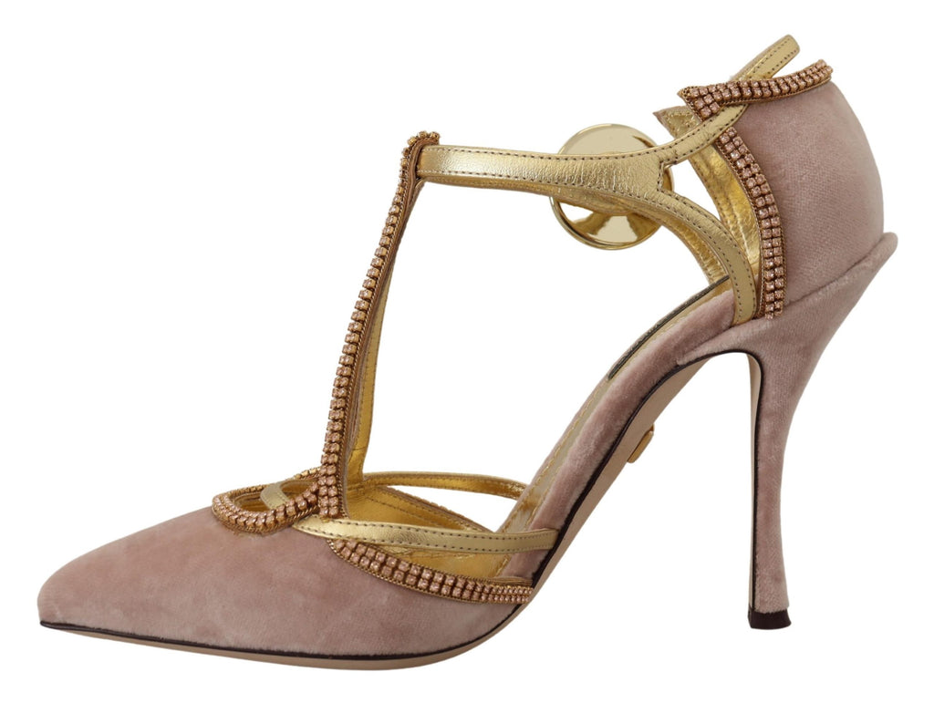 Rosa Kristall T-rem Klackskor Pumps