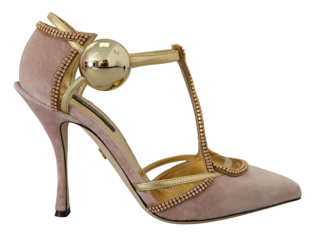 Rosa Kristall T-rem Klackskor Pumps