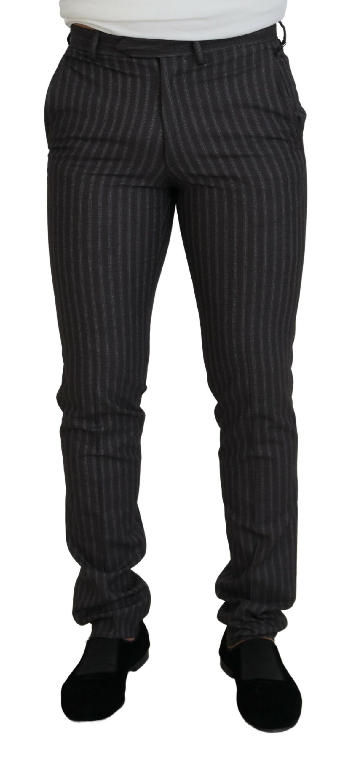 BENCIVENGA Bruna Randiga Slim Fit Herrbyxor