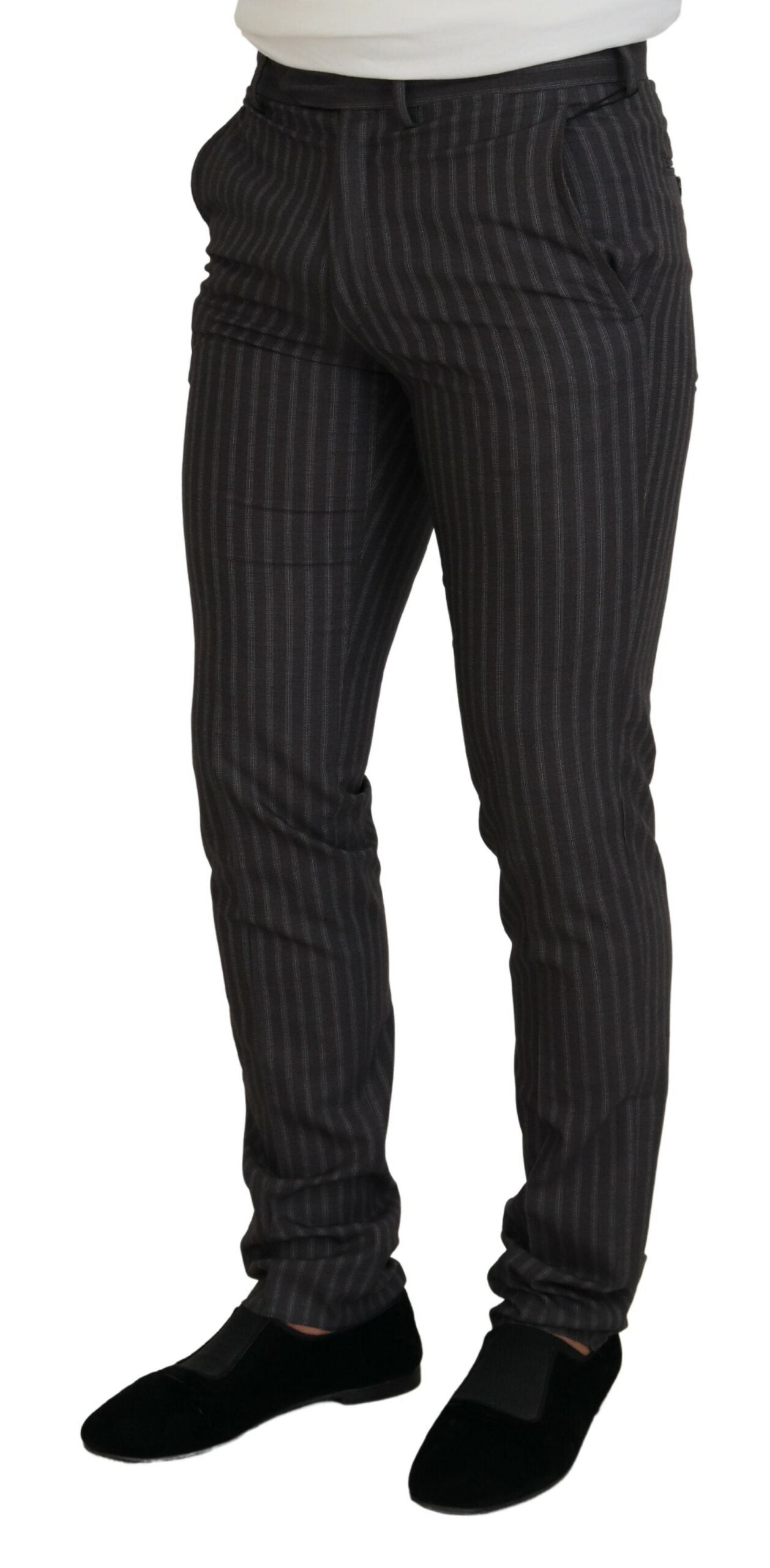 BENCIVENGA Bruna Randiga Slim Fit Herrbyxor