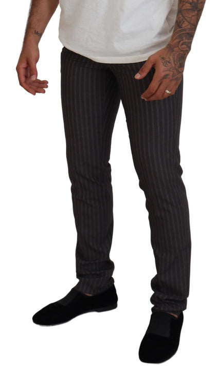 BENCIVENGA Bruna Randiga Slim Fit Herrbyxor