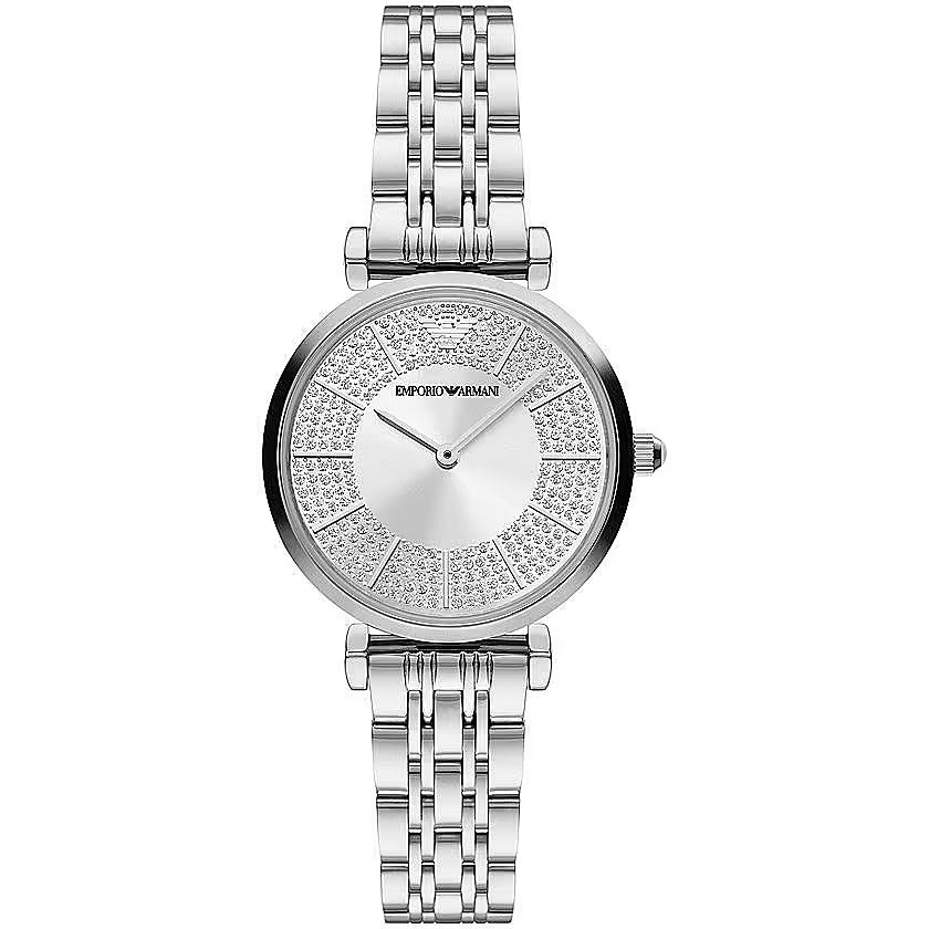 Elegant silverfärgad damklocka