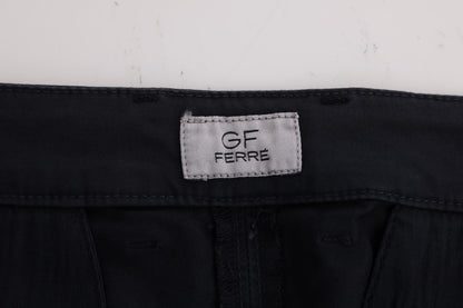 GF Ferre Blå Bomullsstretchiga Chinosbyxor