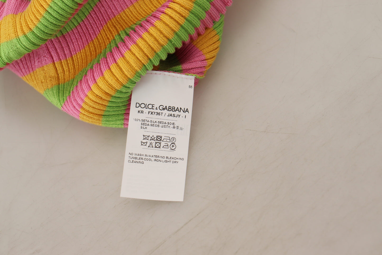 Dolce &amp; Gabbana Flerfärgad Sidenlinne med Pullover