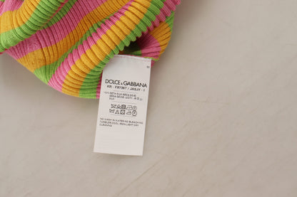 Dolce &amp; Gabbana Flerfärgad Sidenlinne med Pullover