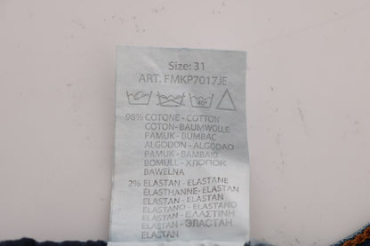 Frankie Morello Blåvaskede Slim Fit Jeans i Dunfermile med revnede detaljer