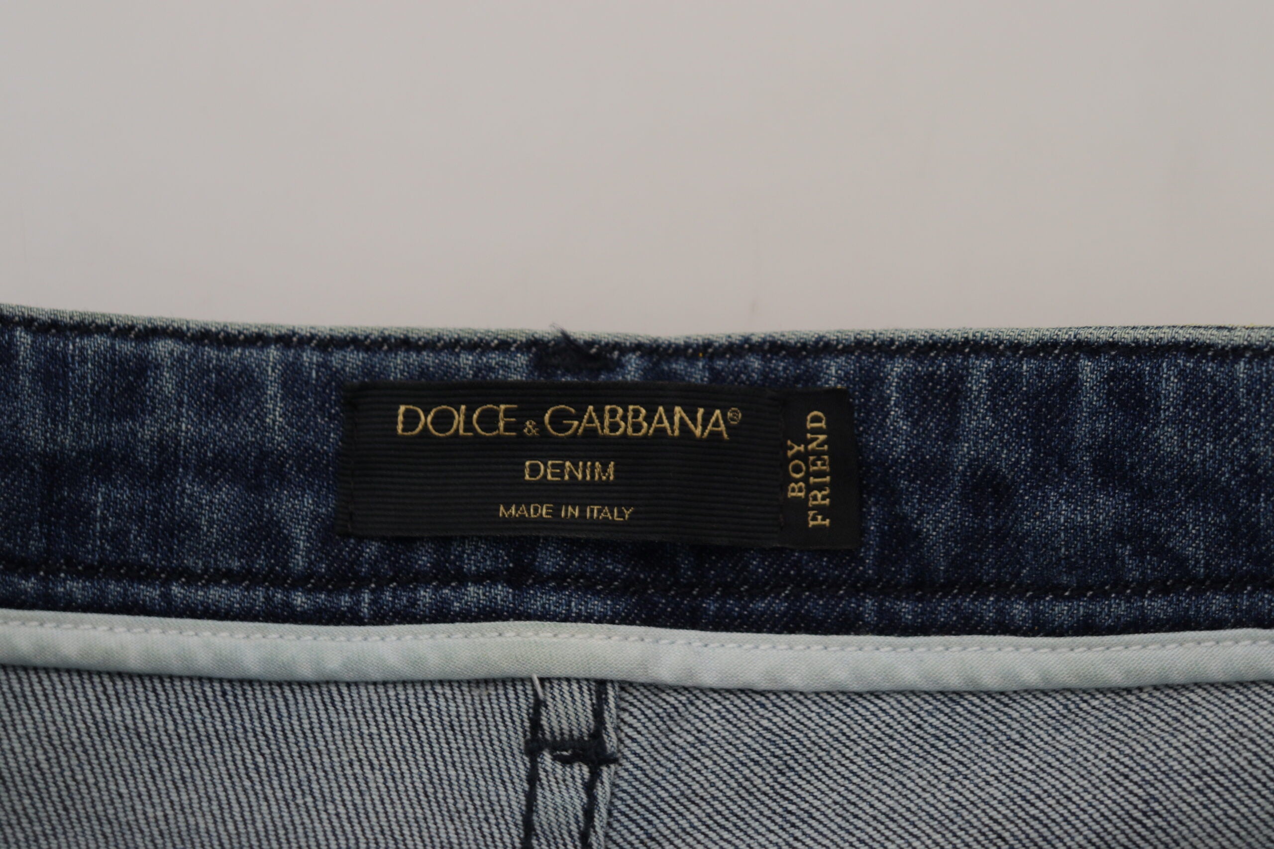Gula leopardfärgade raka bomullsjeans