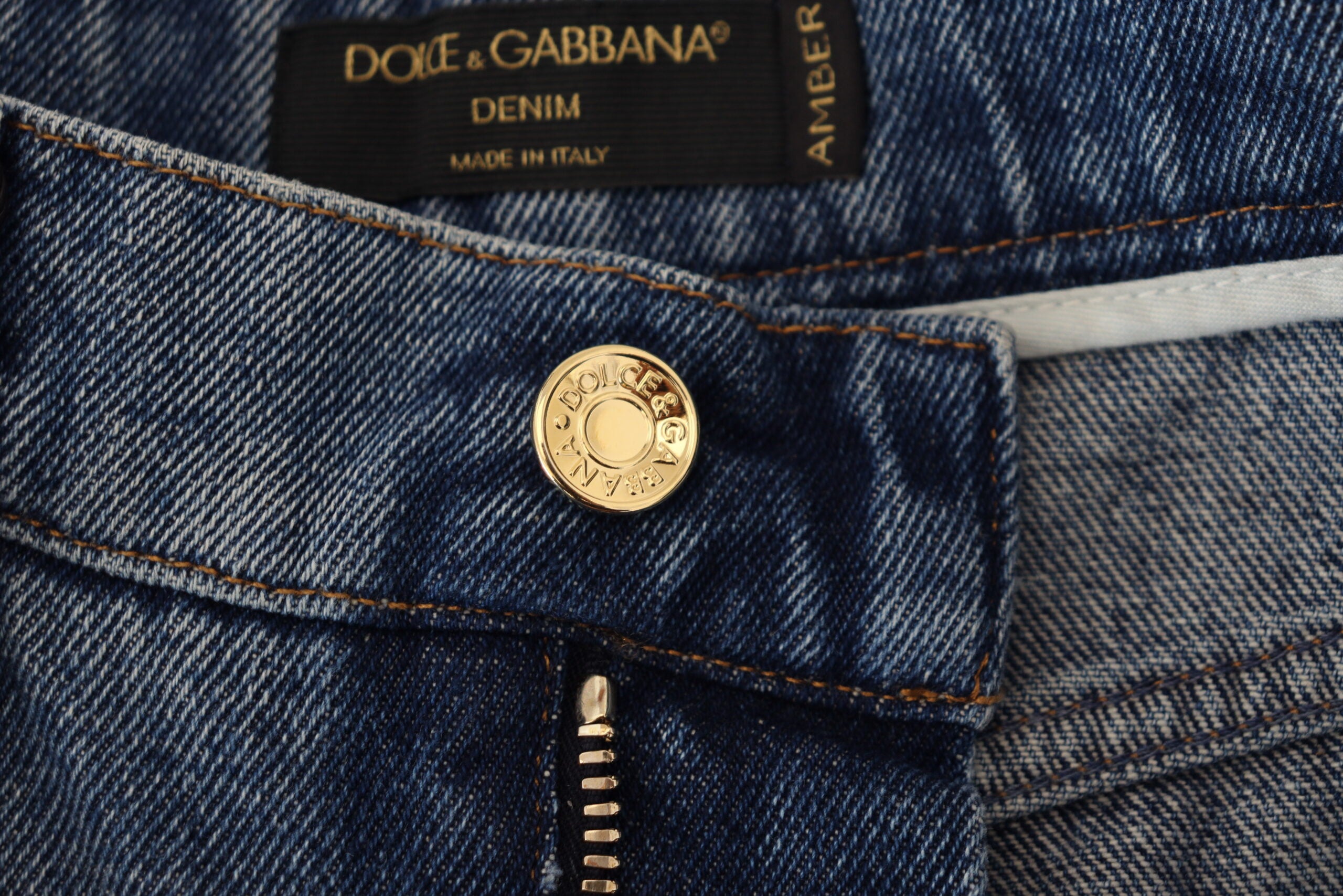Blåa trasiga skinny denimjeans i bomull