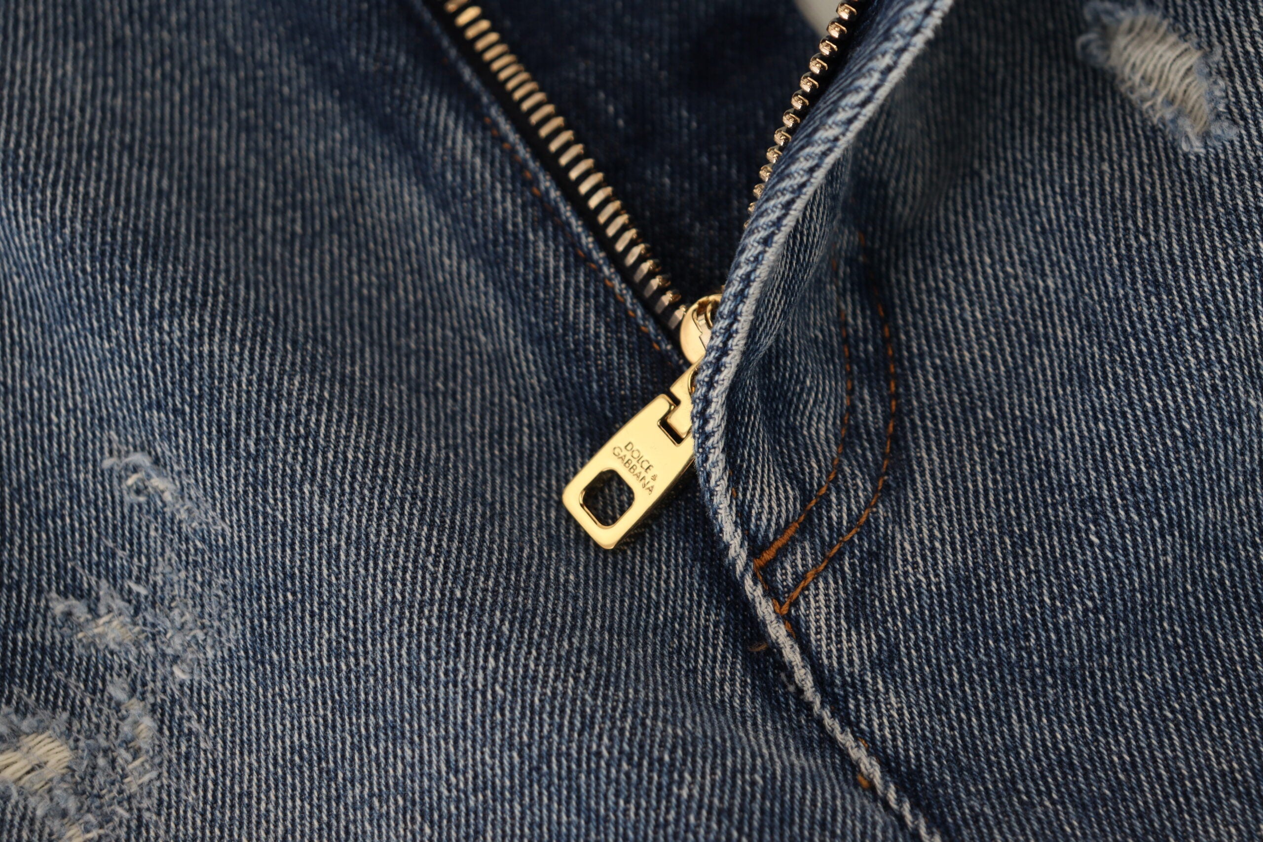 Blåa trasiga skinny denimjeans i bomull