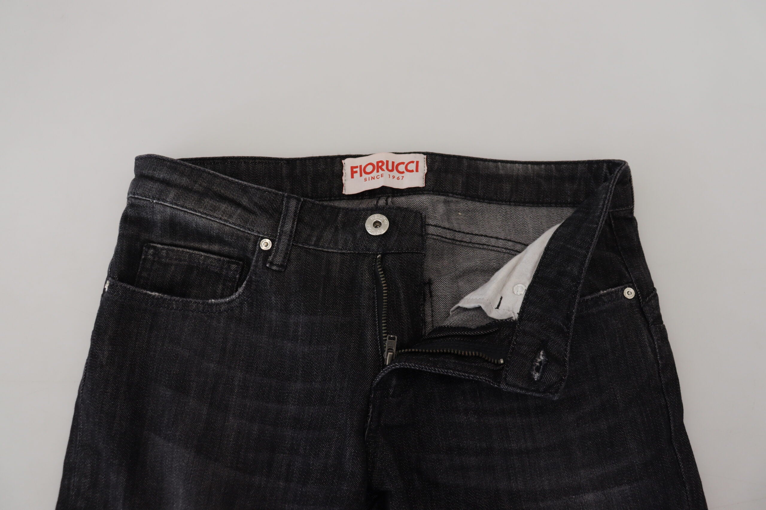 Svarta bomulls-låg midja skinny jeans för kvinnor
