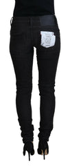 Acht Black Cotton Slim Fit Women Casual Denim Jeans