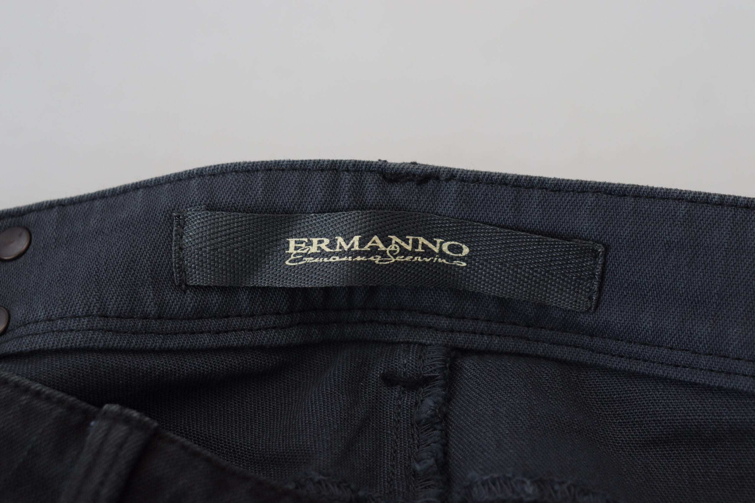 Svarta bomulls slim fit-jeans för kvinnor