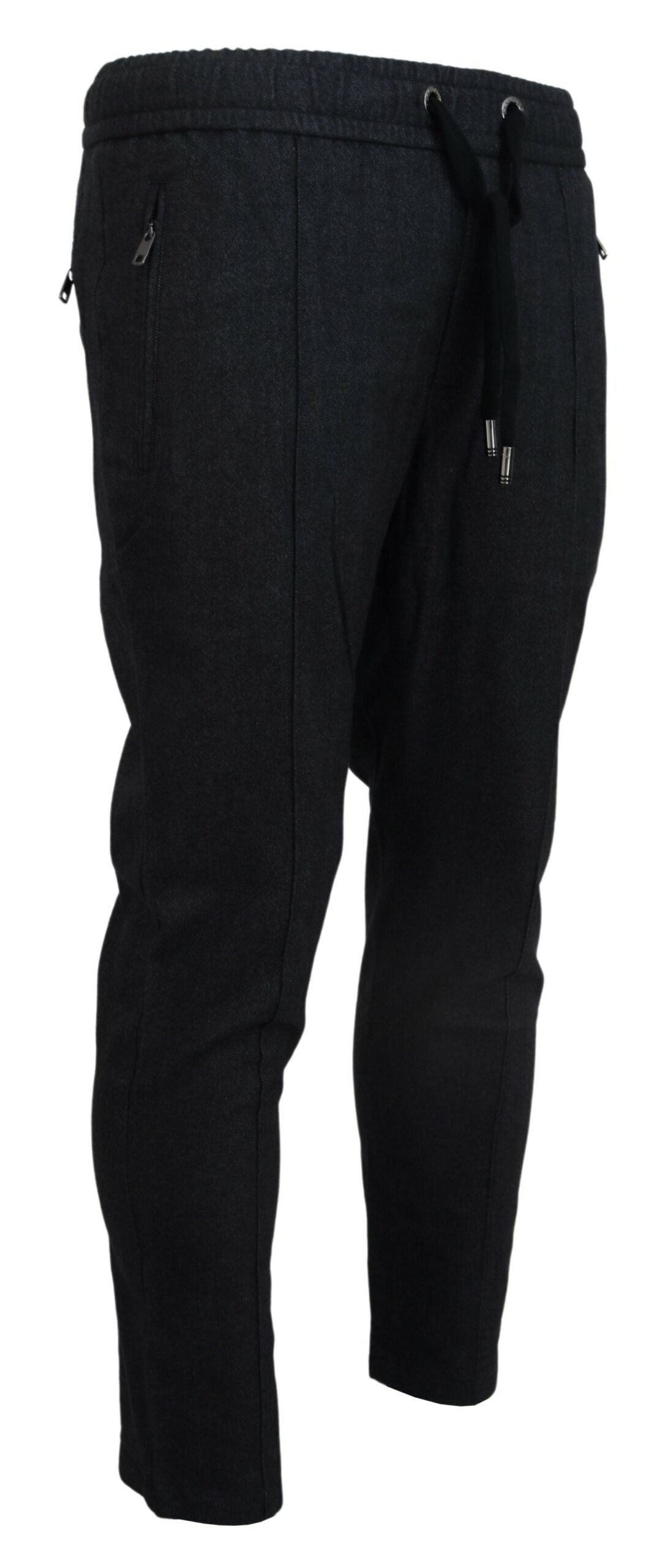 Dolce &amp; Gabbana Grå Bomull Jogger Herrbyxor