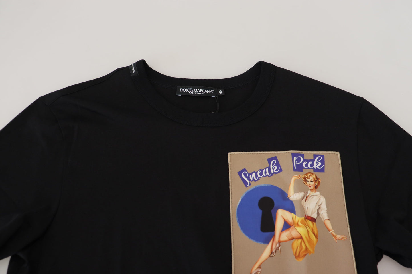 Dolce &amp; Gabbana svart Sneak Peek bomull kortärmad t-shirt
