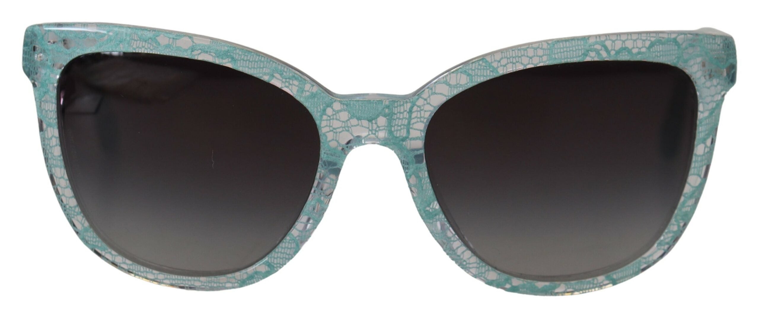 Blå DG4190 Spetskristall Acetat Fjärilssolglasögon