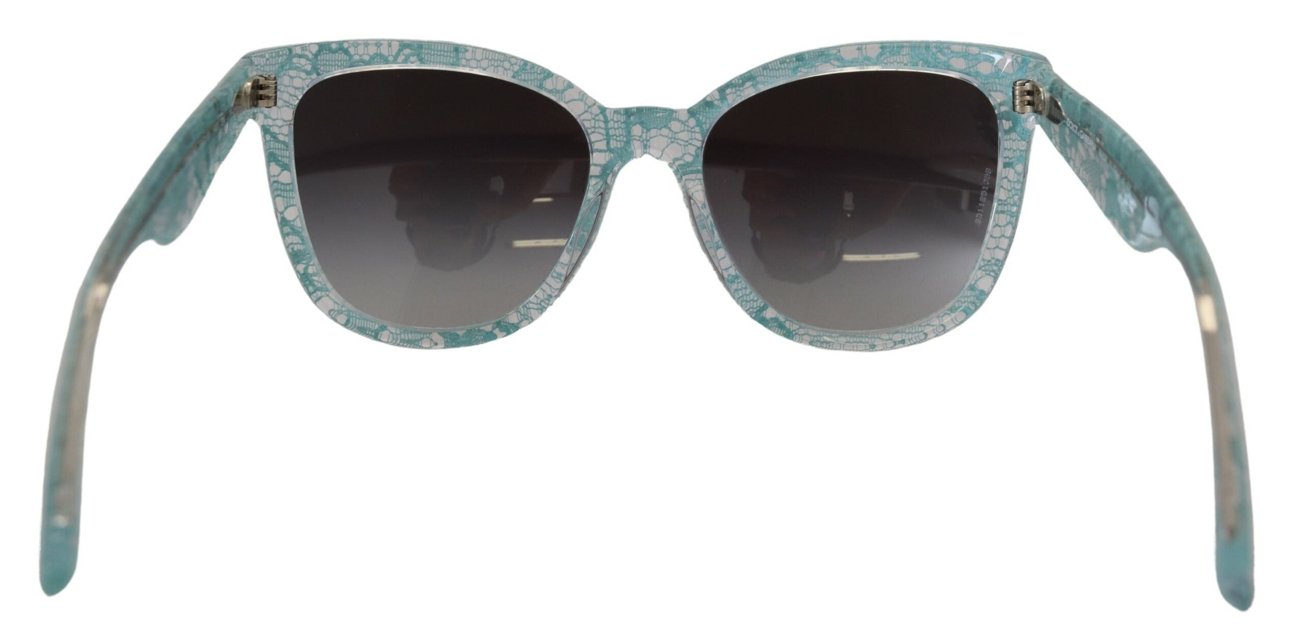 Blå DG4190 Spetskristall Acetat Fjärilssolglasögon