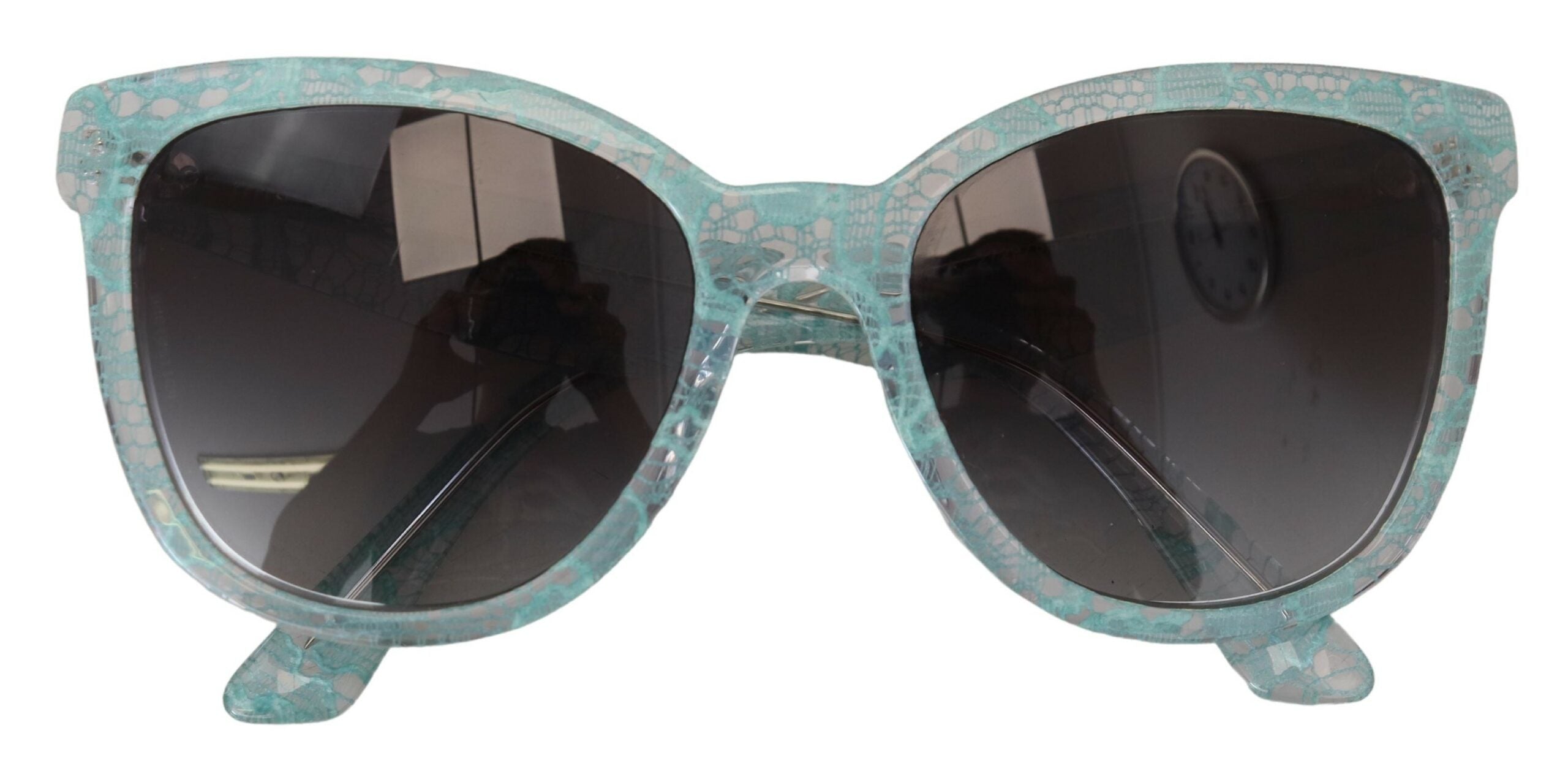 Blå DG4190 Spetskristall Acetat Fjärilssolglasögon