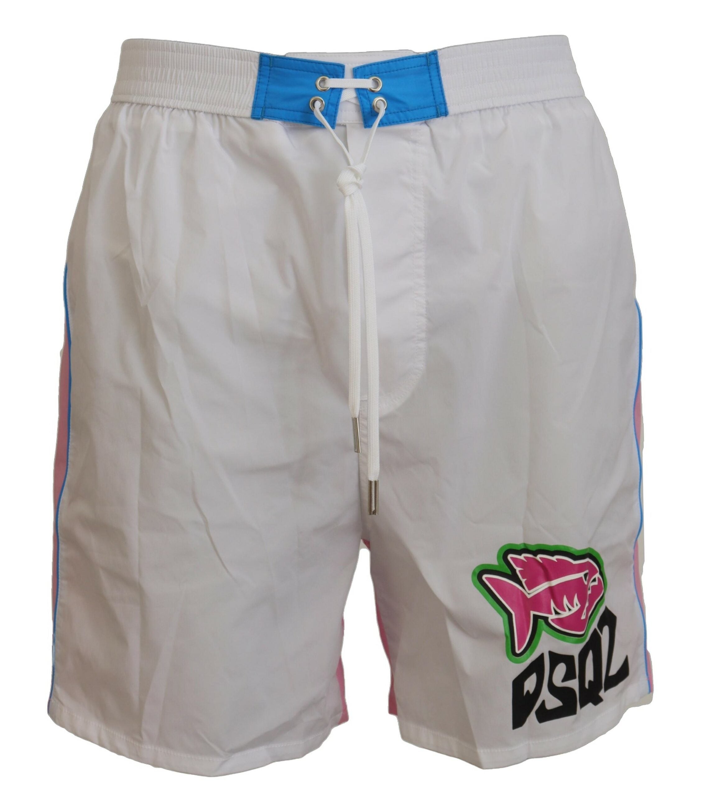 Vita Rosa Logotyptryck Herr Strandkläder Shorts Badkläder
