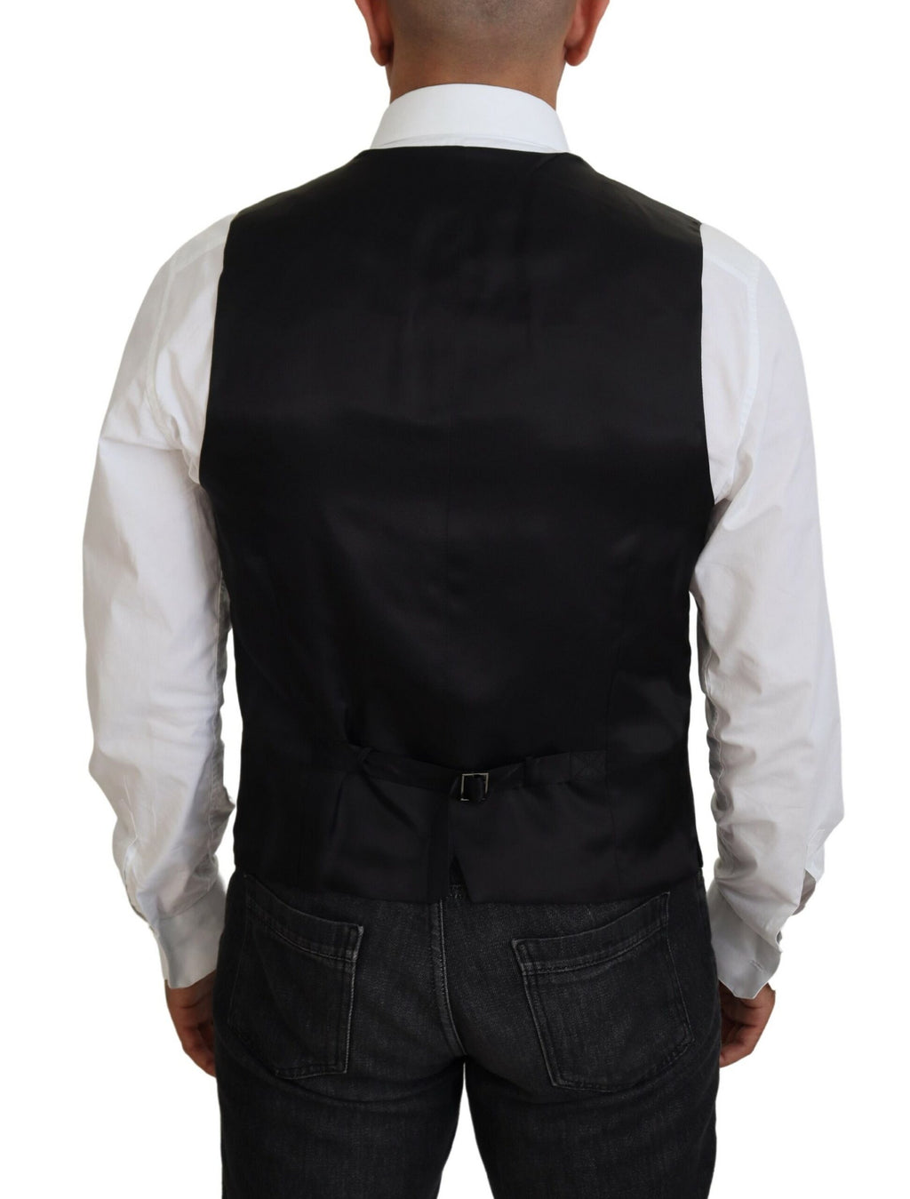Svart jomfruullvest formell vest