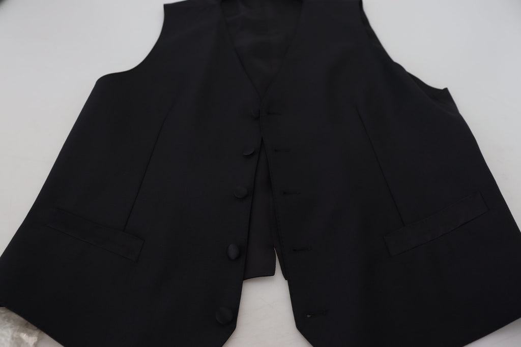 Svart jomfruullvest formell vest
