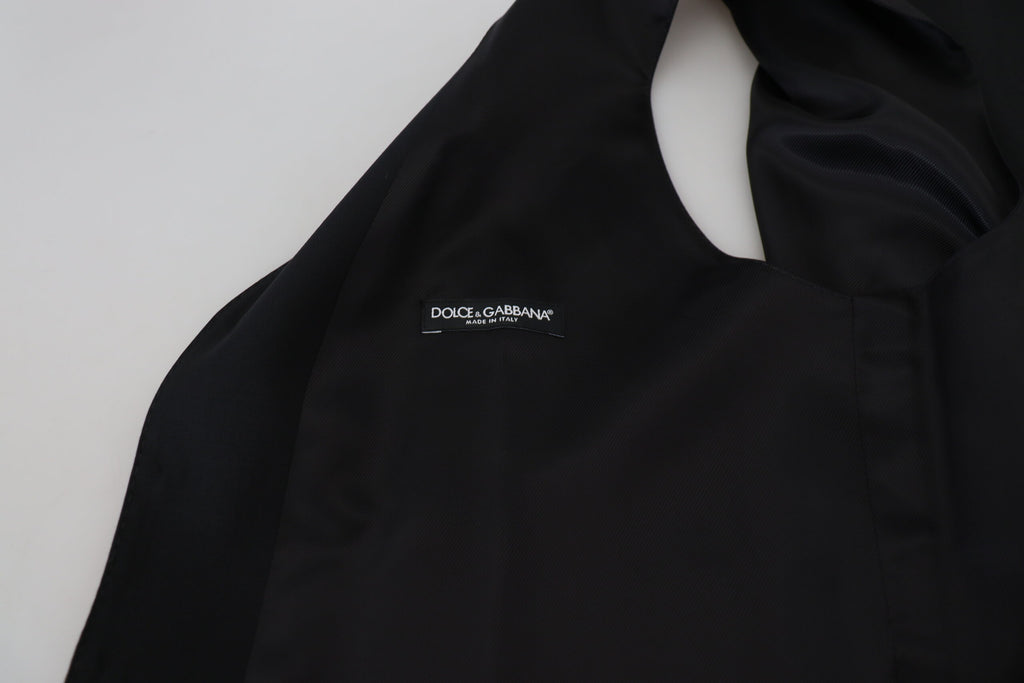 Svart jomfruullvest formell vest