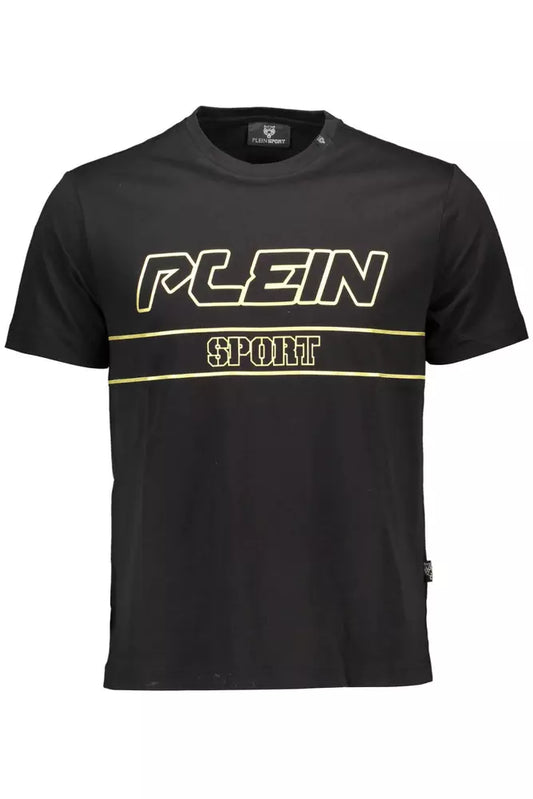 Plein Sport svart bomulls-T-skjorte for menn