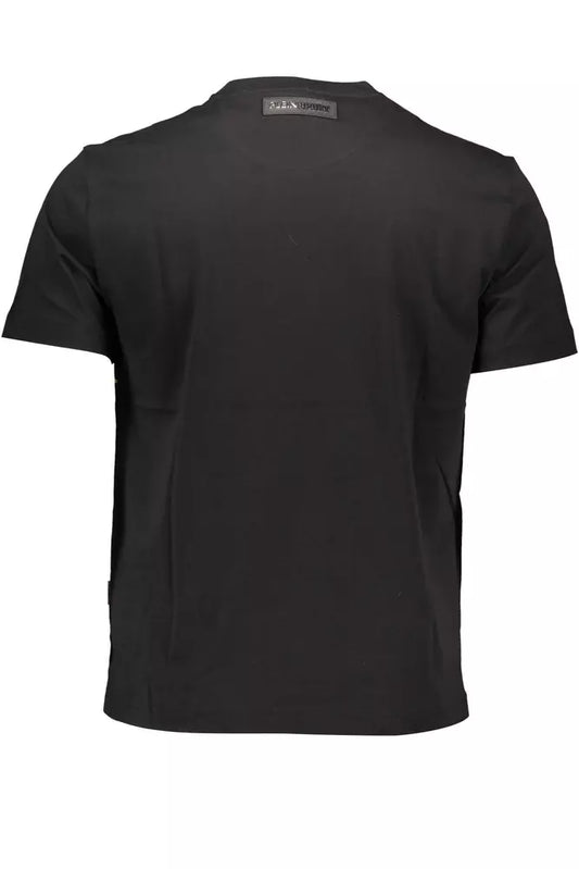 Plein Sport svart bomulls-T-skjorte for menn