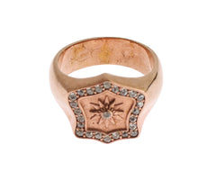 Nialaya Pink Gold 925 Silver Authentic Clear Ring