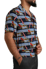 Dolce & Gabbana Multicolor Beach Chair Short Sleeves Shirt