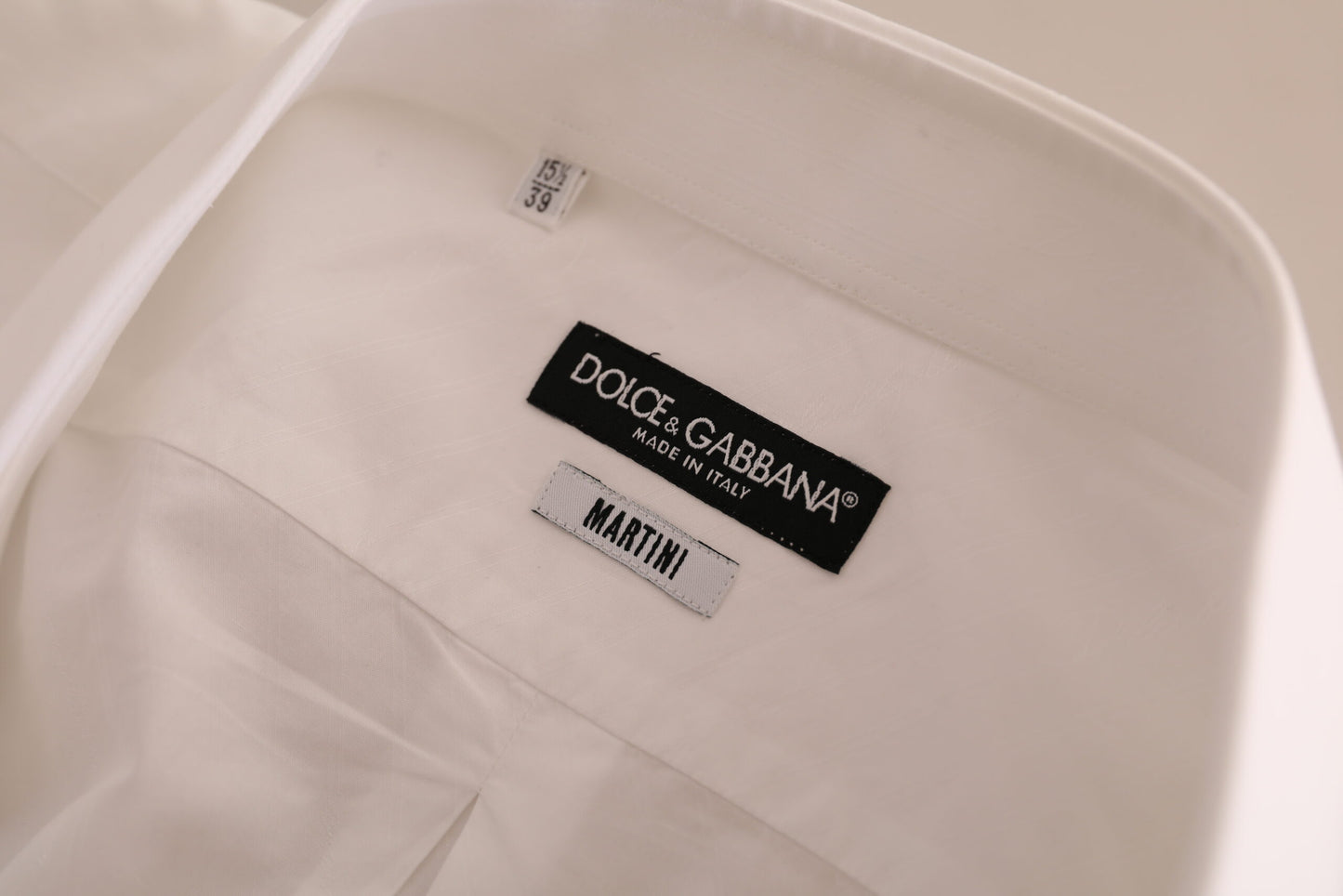 Dolce &amp; Gabbana Vit MARTINI Bomullsskjorta med formell klänning