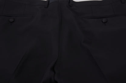 Dolce &amp; Gabbana Svart Klänning Ull Siden Byxor Byxor