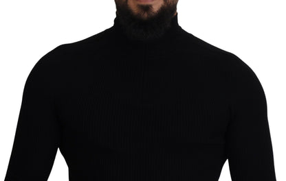Dolce &amp; Gabbana Svart Halv Dragkedja Polotröja