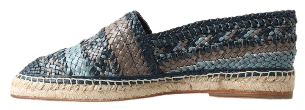 Blågrå Buffalo Espadrilleskor i Läder