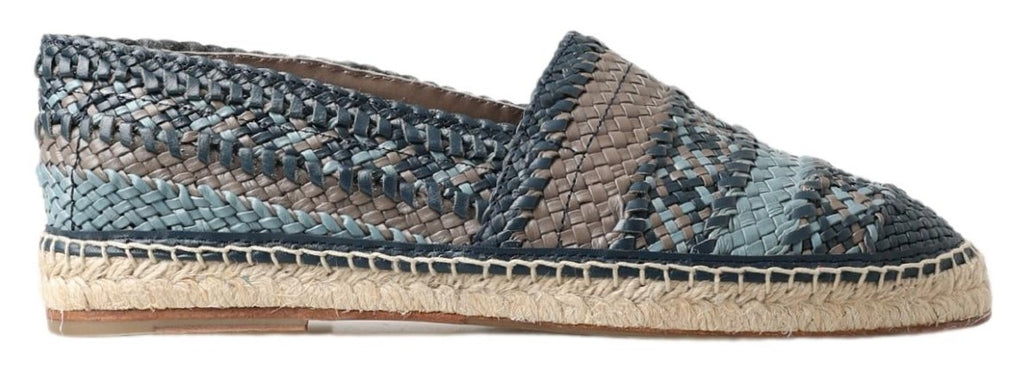 Blågrå Buffalo Espadrilleskor i Läder