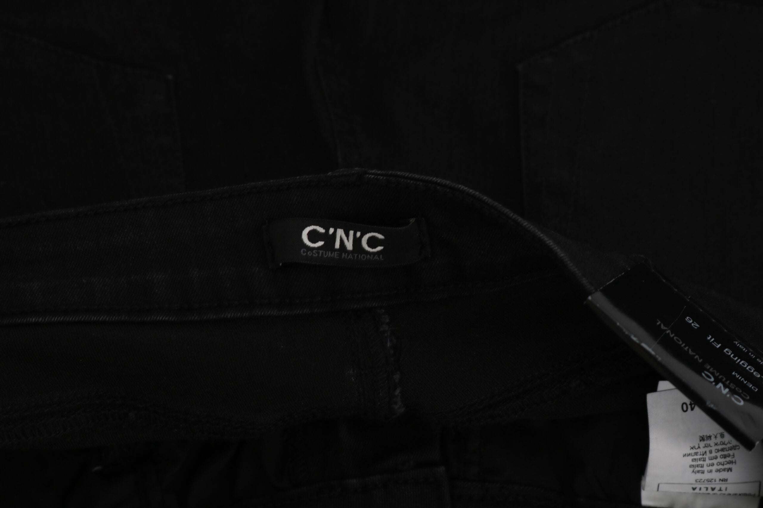 Svarta utsmyckade skinny jeans med medelhög midja