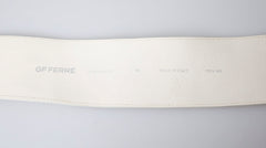GF Ferre Off White Waxed Cotton Wide Fashion Waistband Belt