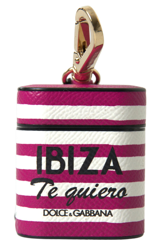 Dolce &amp; Gabbana Fuchsia Dauphine skinndeksel med logo og Airpods