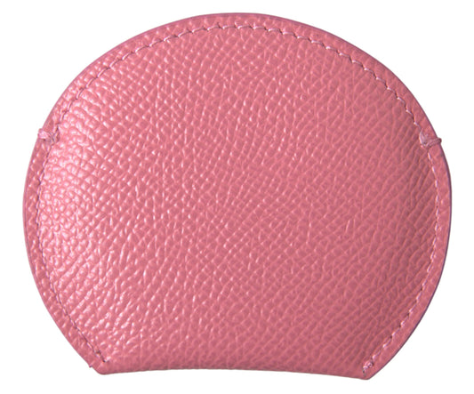 Dolce &amp; Gabbana Rosa Kalveskinn Rund Speilholder Med Logotrykk