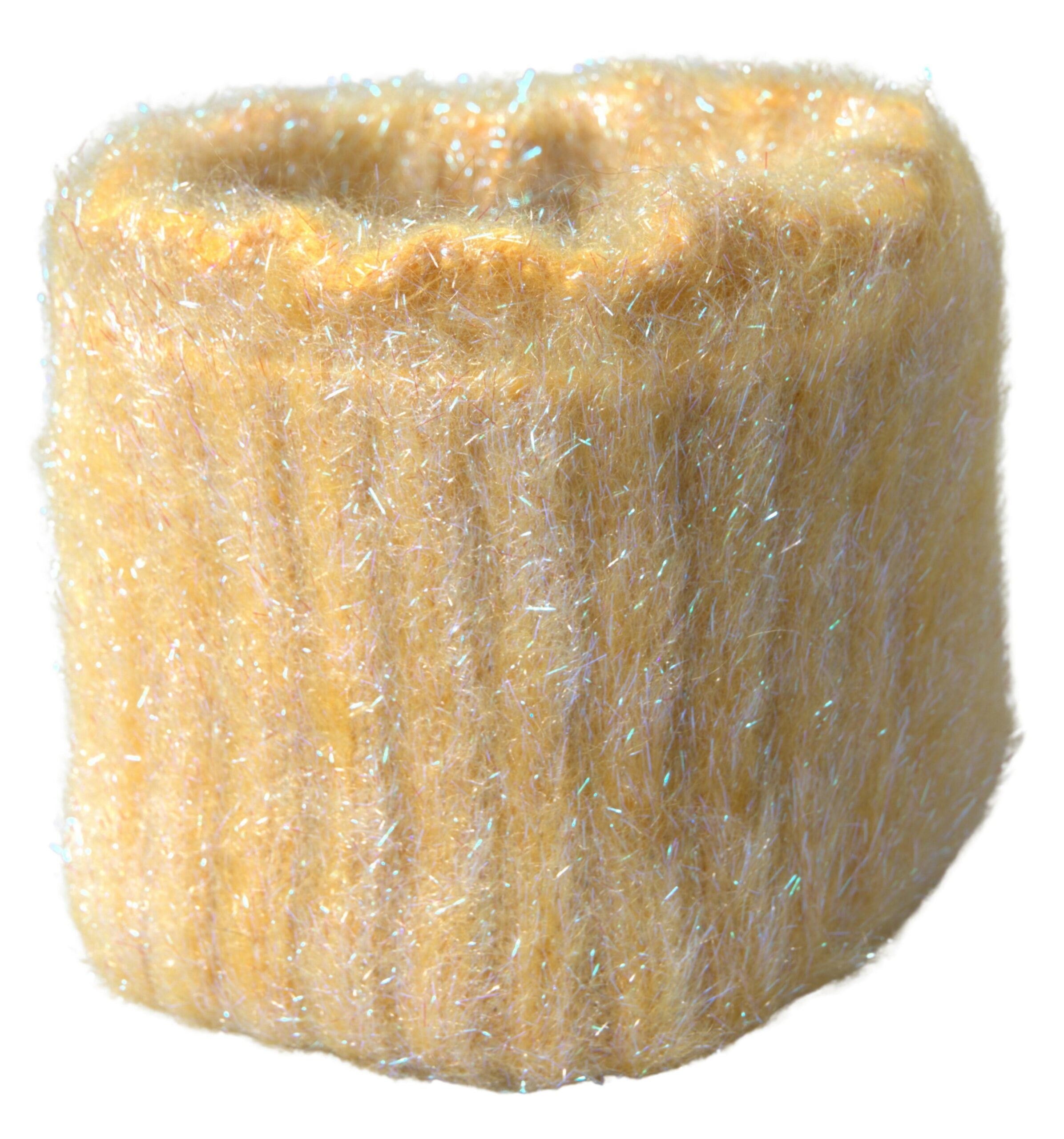 Gul polyestermohairfiberhalsduk