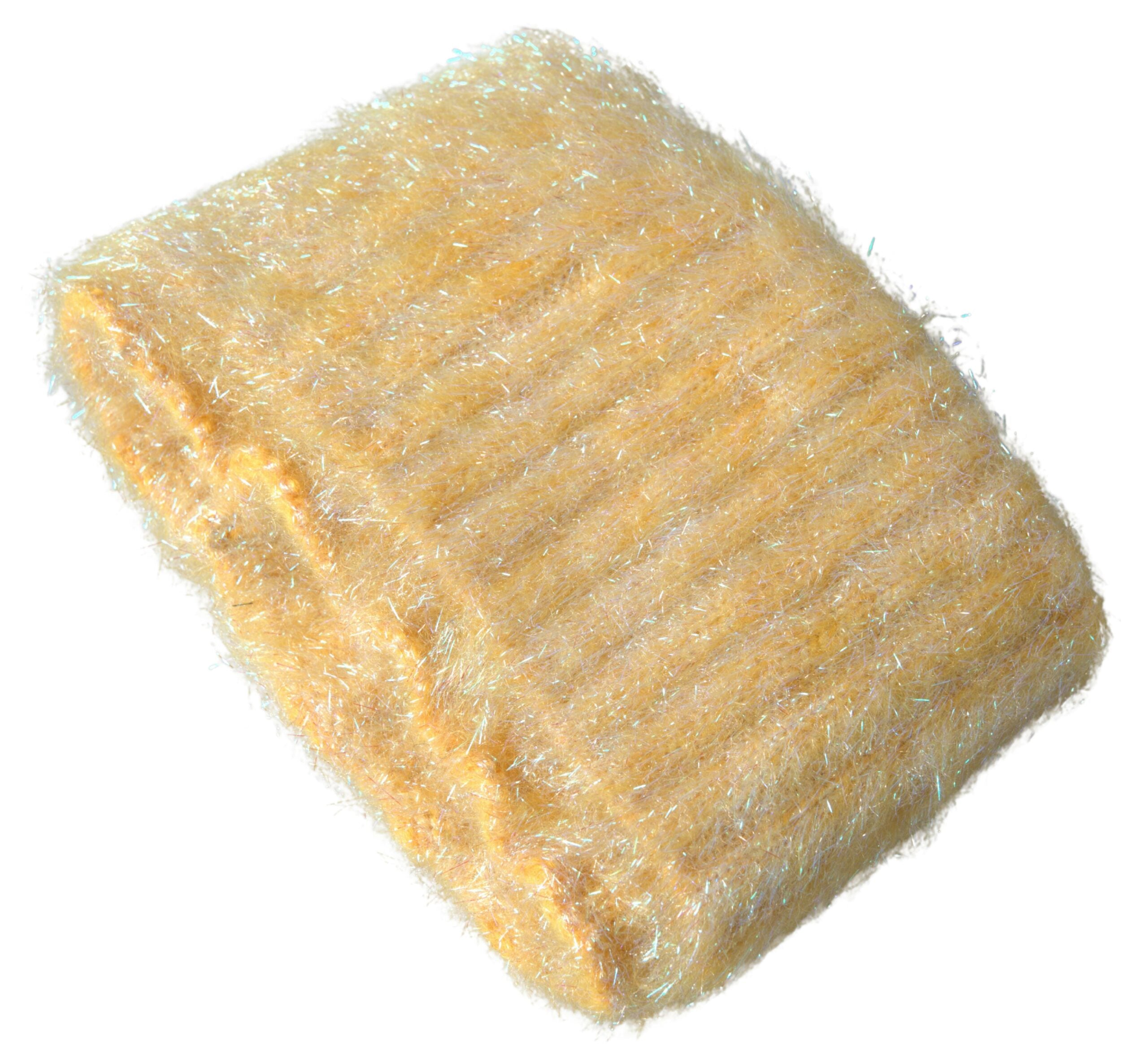 Gul polyestermohairfiberhalsduk