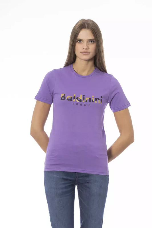 Baldinini Trend Lila Bomull Dam T-shirt