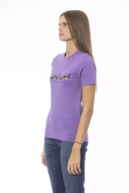 Baldinini Trend Lila Bomull Dam T-shirt