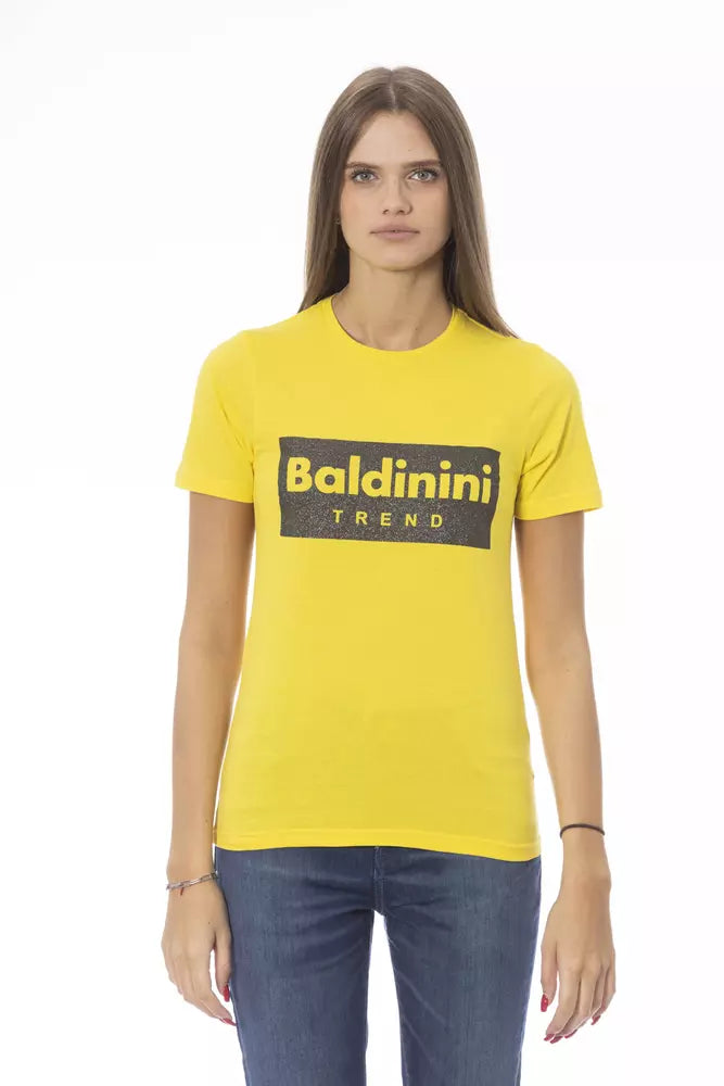 Baldinini Trend Gul Bomull Dam T-shirt
