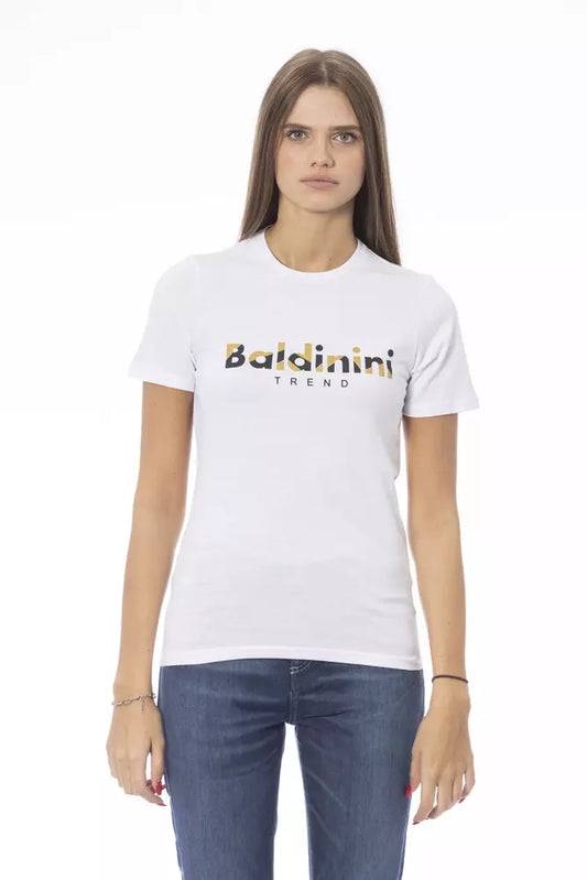 Baldinini Trend Vit Bomull Dam T-shirt