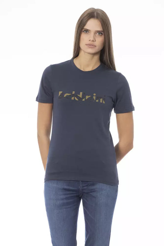 Baldinini Trend Blå Bomull Dam T-shirt
