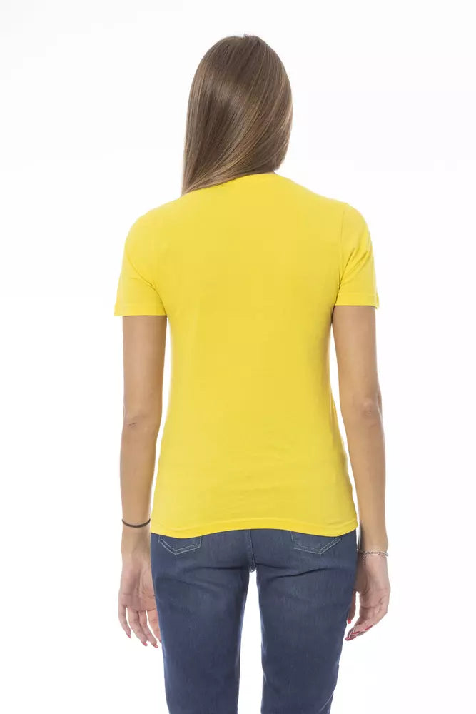 Baldinini Trend Gul Bomull Dam T-shirt