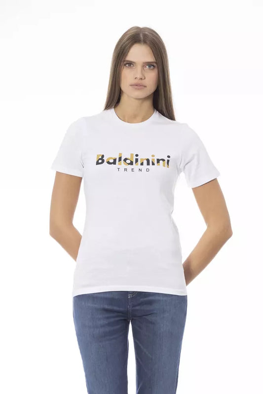 Baldinini Trend Vit Bomull Dam T-shirt